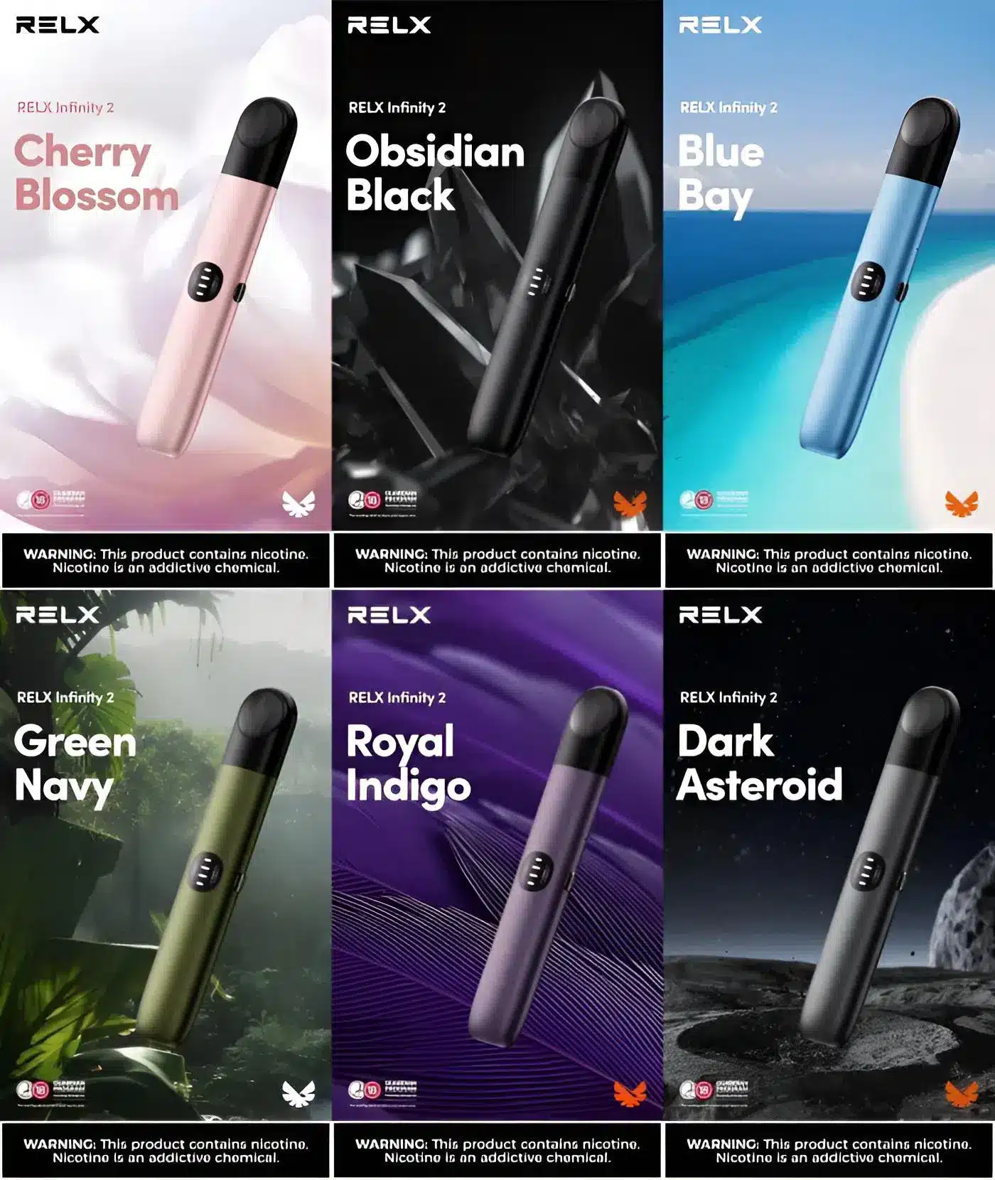 RELX 悅刻6代電子煙主機｜Infinity 2三檔功率調節｜Type-C快充｜多款煙彈適配